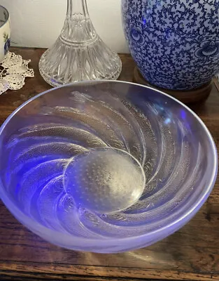A Stunning Rene Lalique Glass Poisson ( Fish) Glass Bowl. Free Postage. • £474