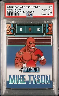 2023 Leaf Mike Tyson  Punchout Reimagined Psa 10 GEM MINT LOW PRINT RUN Of 761 • $69.99