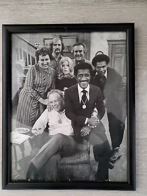 Vintage Framed Photo ALL IN THE FAMILY With Guest Star SAMMY DAVIS JR- 12  X 15  • $8