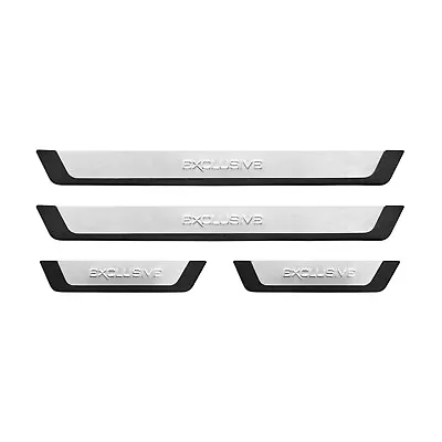 Door Sill Scuff Plate Scratch Protector For VW Tiguan Exclusive Steel Silver 4x • $54.99