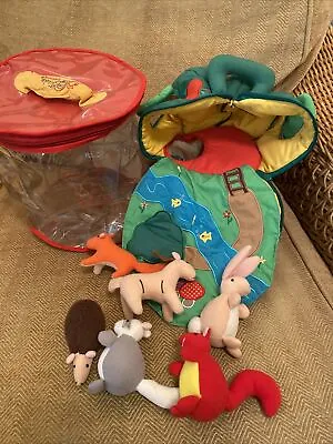 Latitude Enfant Plush Toy Playhouse Tree House Carry Handle Toy Bag With Animals • £19.99