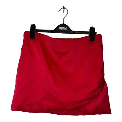 £18.99 • Buy Zara Red Satin Mini Skirt Size Large