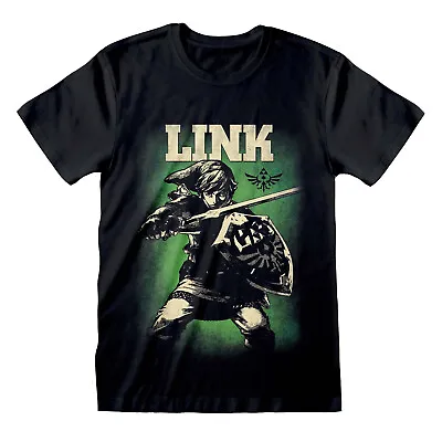 Nintendo The Legend Of Zelda Hero Of Hyrule Black T-Shirt OFFICIAL • £14.99