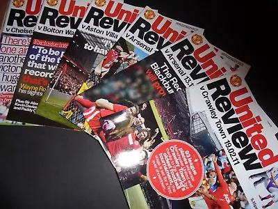 2010/11 Man Utd Home Programmes Choose From List (manchester United) 2011 • £1.75