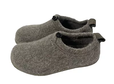 Haflinger Guido Slippers Unisex Size 39 Brown Pure Wool Adjustable Loose Toggle • £43.38