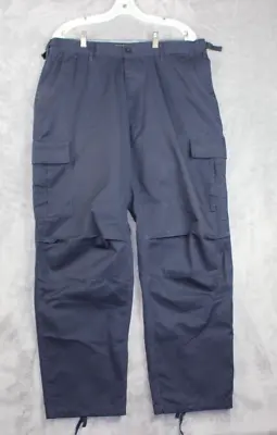 Royal Blue Tactical Cargo Pants Mens Size 36x33 Navy Blue Outdoor Travel Work • $15.49