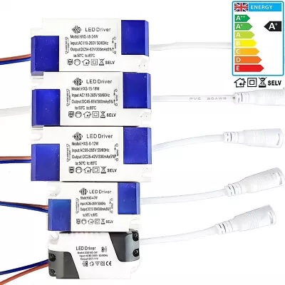 Led Driver 12v 24v Constant Transformer Current Dc Power Supply 18w 36w 3w 300ma • £1.88