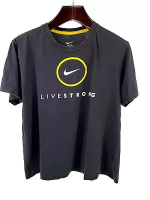 Nike LIVESTRONG Graphic Short Sleeve Shirt Men's Medium Black • $15