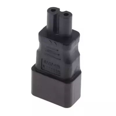 IEC C14 To C7 Molded Plug Converter Power Adapters Connector Black • £5.78