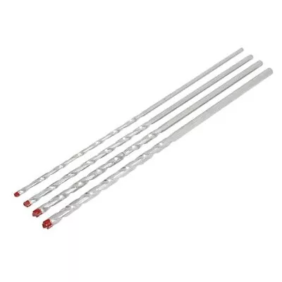 4 Piece Extra Long Masonry Drill Bit Set -  6 8 10 12 X 300 Mm • £8.99