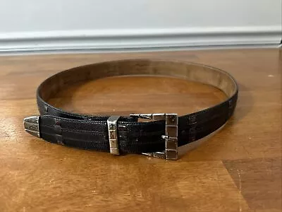 Mezlan Men’s Size 34 Genuine Crocodile And Lizard Belt Made In Spain Vintage • $49.99