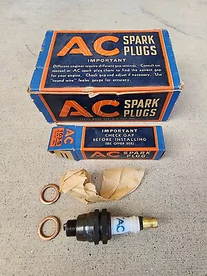 103-S 10MM Thread AC Spark Plugs 11/16  Hex Box Of 10 NOS Vintage Car Truck Plug • $35