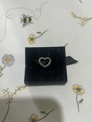 £19.95 • Buy Pandora Beautiful Beaded Openwork Heart Charm S925 ALE Silver