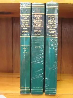 Medical And Surgical History Of The Civil War - Three Volume Index - Brand New • $300