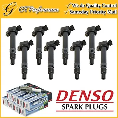 Quality Ignition Coil & DENSO Spark Plug 8PCS For GX460 LX570/ Sequoia Tundra V8 • $169.99