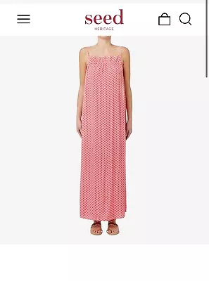 SEED HERITAGE Pink Geo Maxi Dress Size 10 • $35