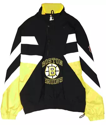 Vintage Boston Bruins Starter Windbreaker Light Jacket Size Medium 90s NHL • $60