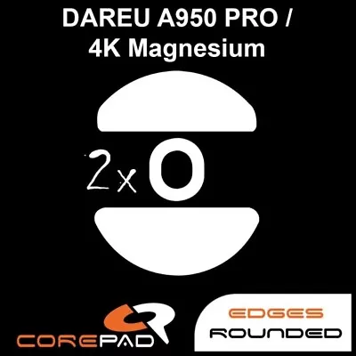 Corepad Skatez Dareu A950 PRO Hyperglides Replacement Mouse Feet PTFE Teflon • $12.99