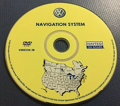 Genuine VW 2005 DVD Navigation Map North America P/N S0022-0070-509 Version 3B • $69