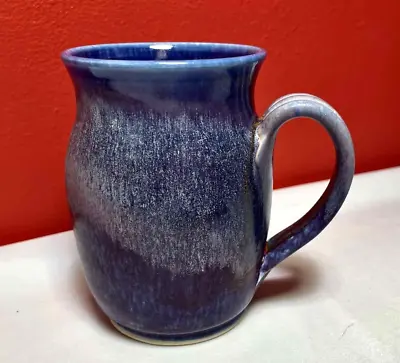 Vintage Handcrafted Pottery MUG W Handle Purple Blue Signed  By Artist 2011 • $13.99