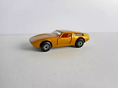 HTF Matchbox Superfast Maserati Bora Gold Yellow Interior Silver Base 1972 NM • $44.99