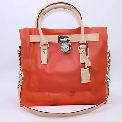 Michael Kors Hamilton Frosted Jelly Tangerine Tote - New • $99.99