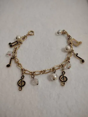 Vintage Music Charm Bracelet Vintage • $5