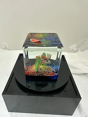 Murano Glass Fish Aquarium 3  Cube • $199.20