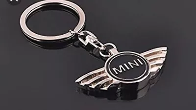 Mini Cooper Keyring Chrome Black Key Chain Fob Gift Metal One S Jcw • $7.26