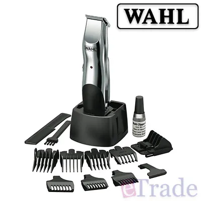 NEW WAHL Beard Mustache Stubble Cordless Rechargeable Hair Facial Body Trimmer • $49.90