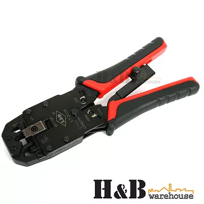 8  Modular Crimper Plugs Crimping Pliers RJ45 RJ12 RJ11  Cable Crimper • $34.07