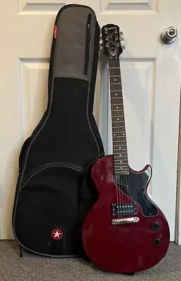 2015 Epiphone Les Paul Red 6 String Indonesia Electric Guitar W/ Gig Bag • $235