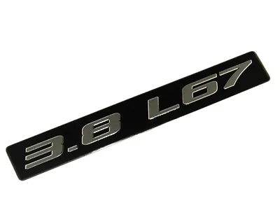 Vms 1 Chevy 3.8 L67 Engine Aluminum Emblem Silver Black • $11.88