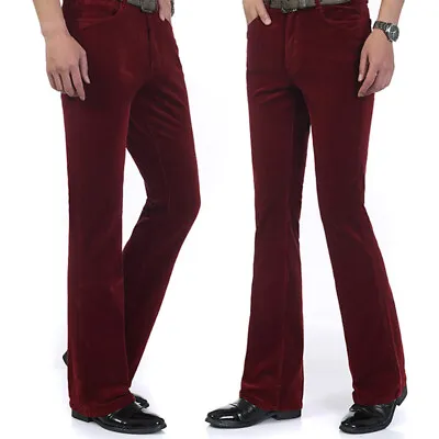 £29.99 • Buy Vintage Mens Corduroy Bell Bottom Cords Flares Trousers Pants 70s Bootcut Hippie