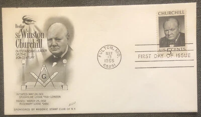 £4.99 • Buy FDC Special Stamp Cover Masons Masonic USA 1965 Winston Churchill