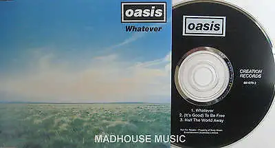 OASIS CD Whatever 3 Track Original AUSTRALIAN PROMO 1994 Mint And UNPLAYED • £24.95