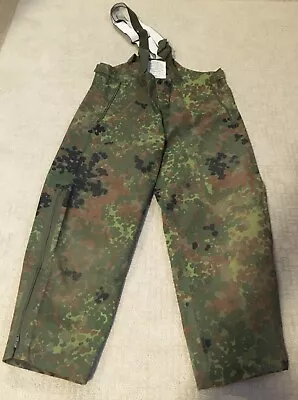 German Army Jacket GoreTex Flecktarn Waterproof Rain Gear Pants Medium 48/50 • $50