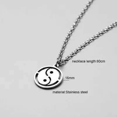 Stainless Steel Long Chain Geometric Pendant Necklace Choker Men Fashion Jewelry • £3.53