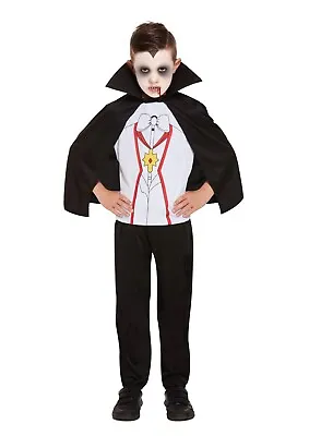 Vampire Costume Boys Halloween Fancy Dress Party Scary Outfit Childrens • £8.99