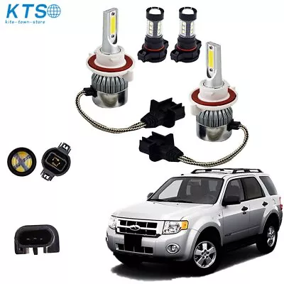 For Ford Escape 2008-2012 Combo Pack H13 9008 LED Headlight+5202 Fog Light Bulbs • $8