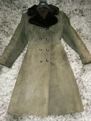 £55 • Buy Vintage Suede Sheepskin Brown Coat 10/12 Boho, Penny Lane, Afghan