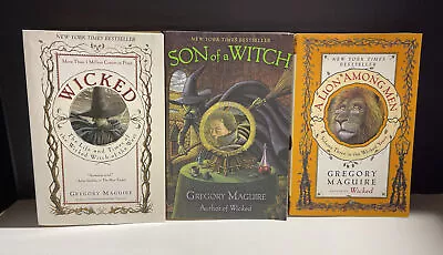 Lot Of 3 Gregory Maguire -Wicked Son Of A Witch & A Lion Among Men - PB Books • $9.95