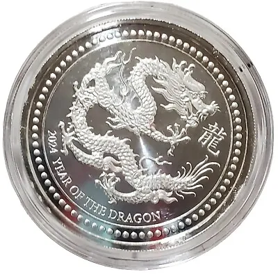 2024 2 Oz Silver 5 Tala Samoa YEAR OF THE DRAGON Proof-Like Coin. • $50