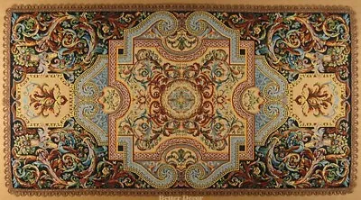 40  DECORATIVE TAPESTRY TABLE RUNNER Medieval Ornament - Trim EURO ACCENT MAT • $39.99