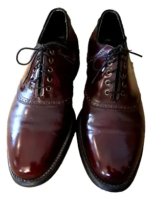 Vtg FLORSHEIM ROYAL IMPERIAL Cordovan Leather Saddle Oxfords Sz 8 • $64.95