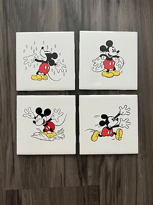 4 Kohler Disney Mickey Playful As A Mouse Ceramic Bathroom Tiles • $179.99