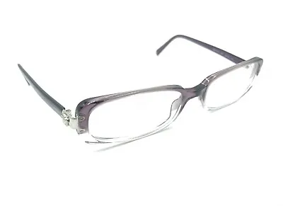 Versace V55 G34 Purple Clear Silver Rectangle Eyeglasses Frames 50-16 130 Italy • $69.99