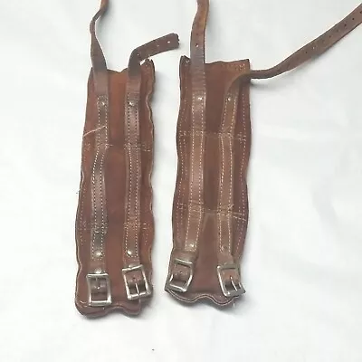 Vintage Sears Leg Weights Brown Suede Leather 2.5 Pounds 4 Buckles 1 Strap Broke • $16.90