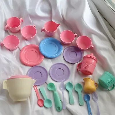 Vintage Fisher Price Mixed Huge Lot - Tea Set & Other Play Kitchen Toys - 1982 • $26.99