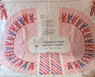 Fabric Traditions Cut & Sew Twinkle Toes Ballet Skirt Panel 5530 Vtg 1996 45x36 • $12.99